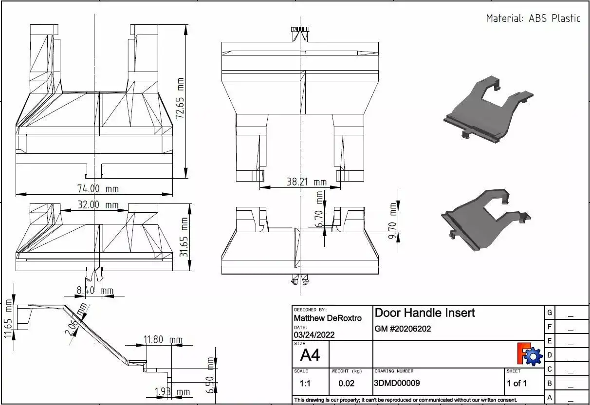 GM 20206202 Handle Insert